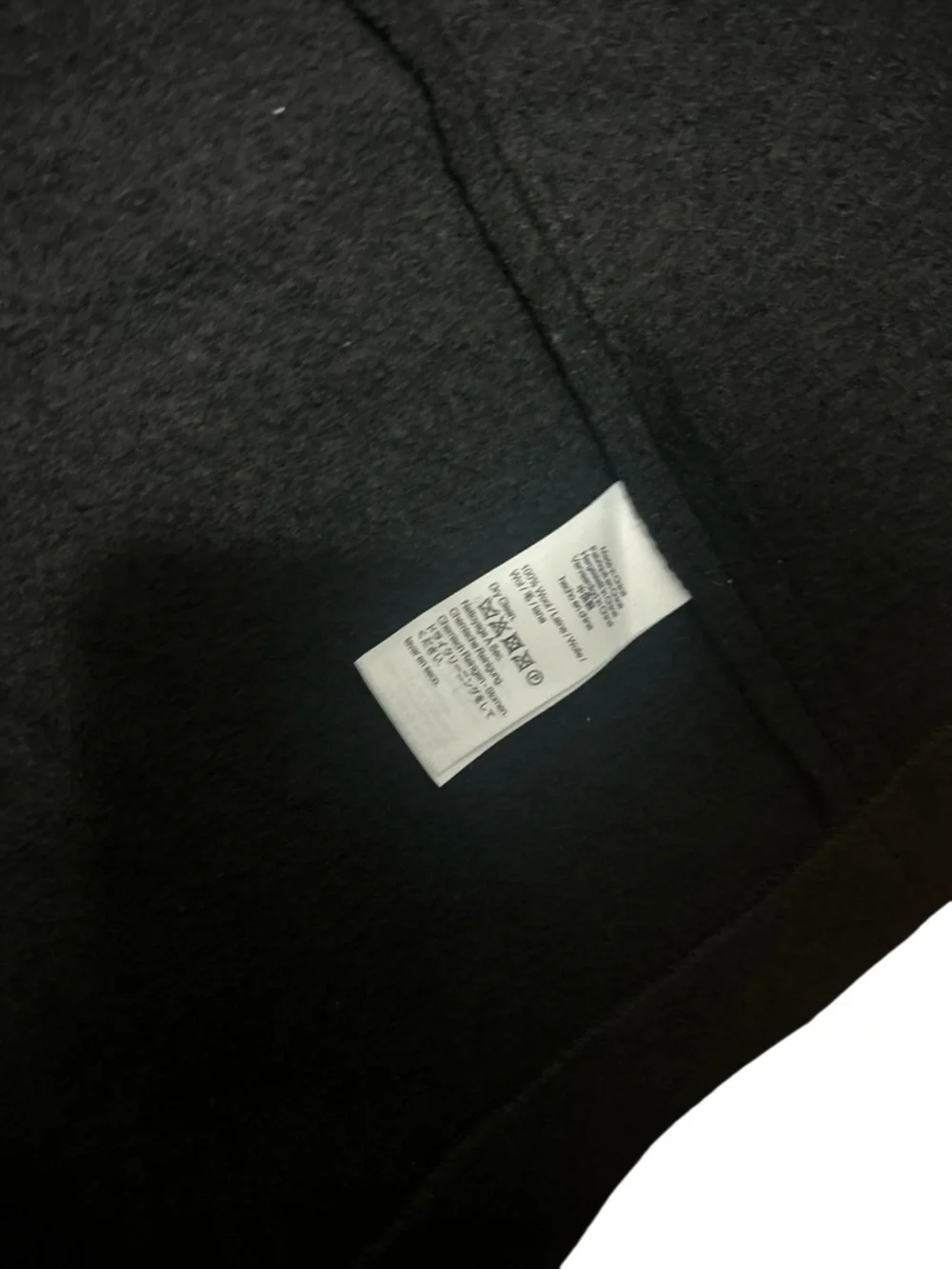 J.Crew Italian Boiled Wool Black Double Breasted Coat Size 18